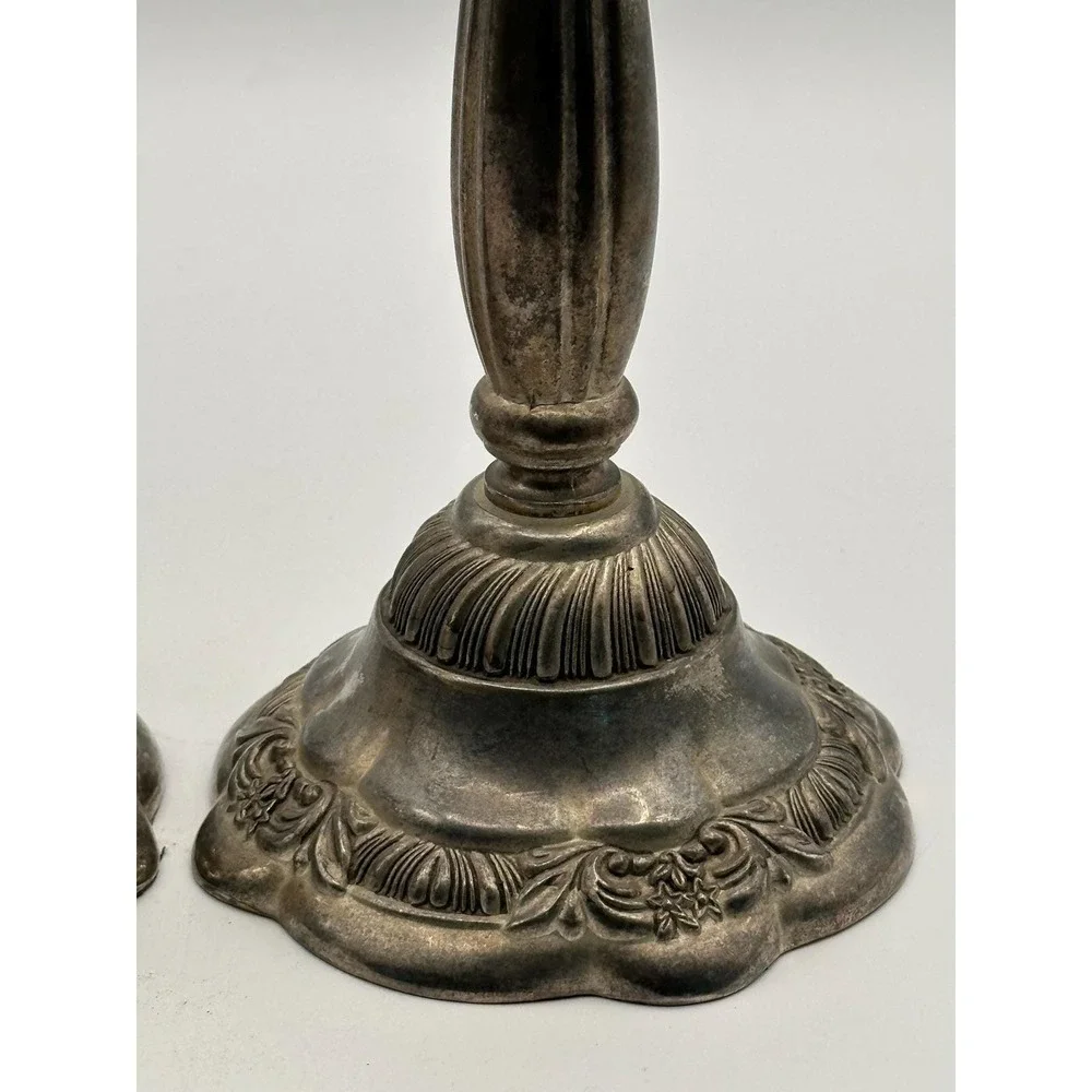 Vintage Godinger Silver Plated Candlestick Holders - Set of 2